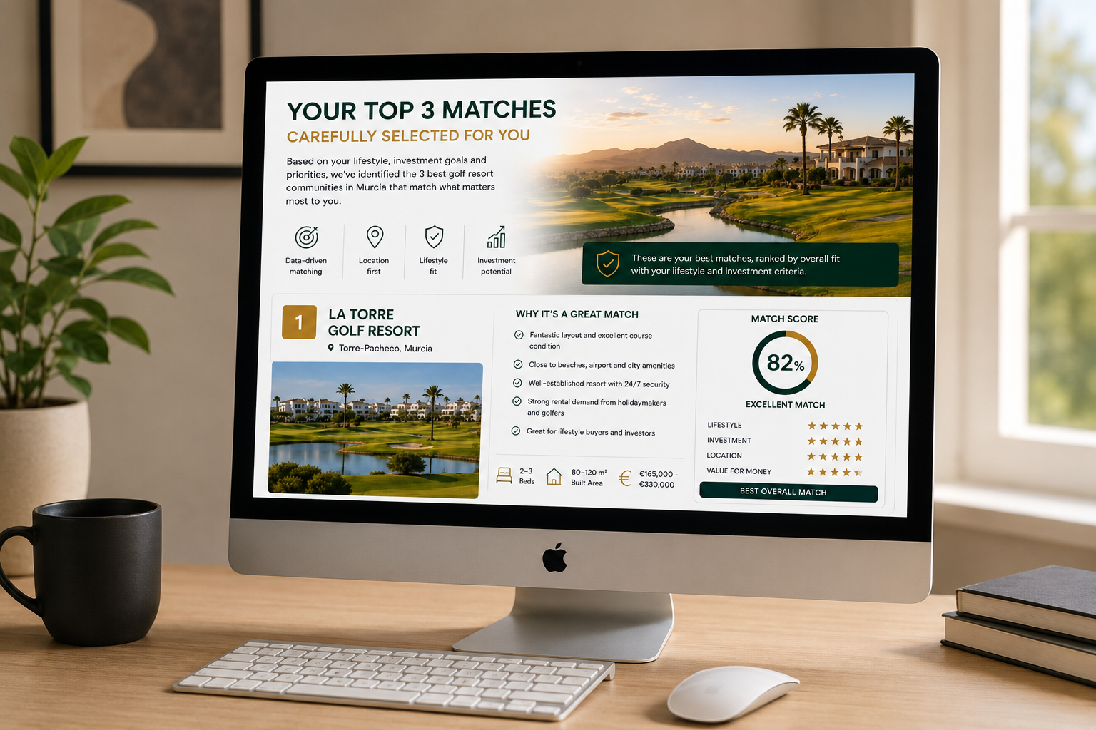 GolfMatch report mockup
